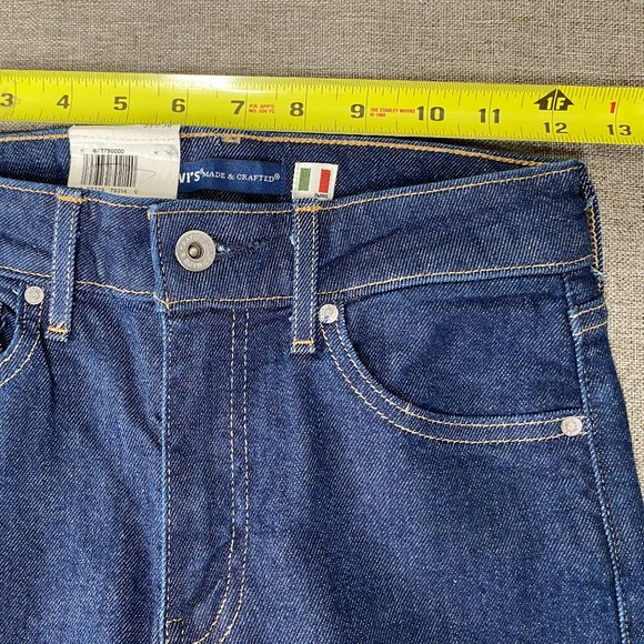 Levi's 721 Selvedge Skinny Denim Jean Women 25 x 30 High Rise Italian Fabric NWT - Picture 12 of 16